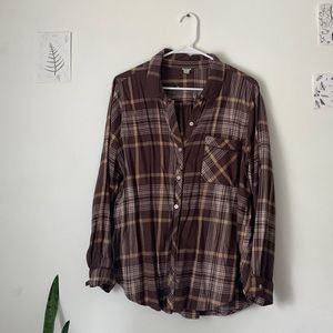 Aerie button flannel